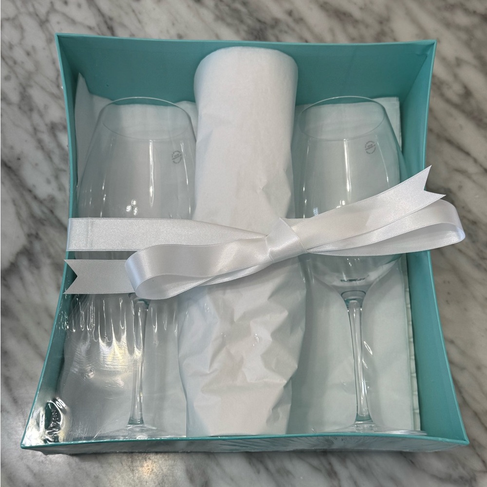 Tiffany & Co., Wine Glasses in Crystal Glass, Set of Two